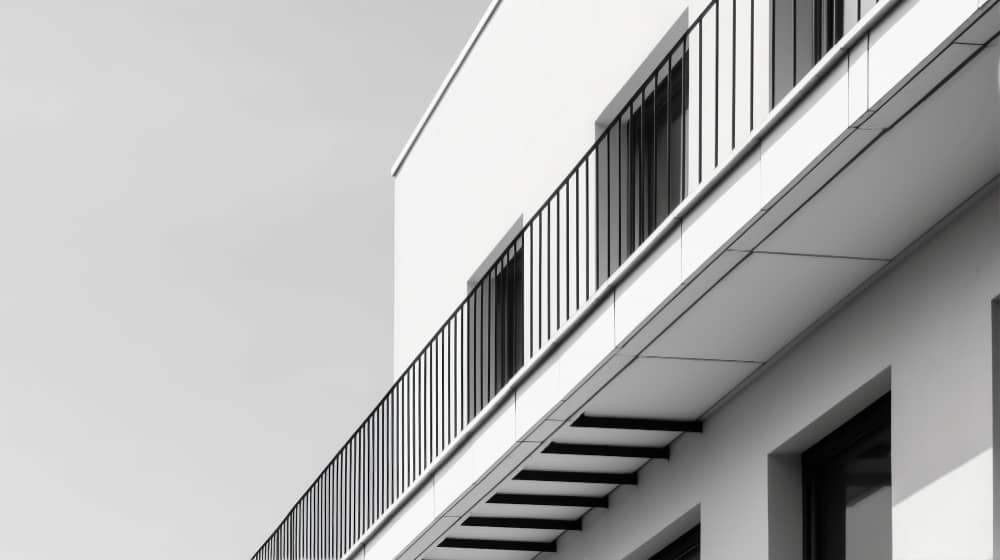 Fassade wird mit frischer Farbe gestrichen