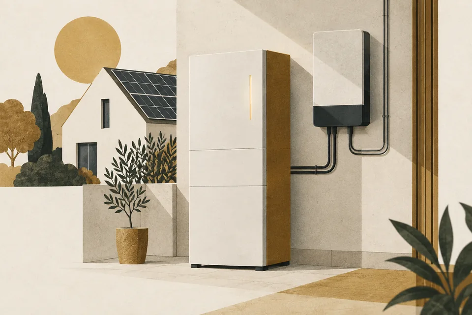 Illustration: Solarspeicher-Technologien 2025: Lithium vs. Salzwasser vs. Redox-Flow